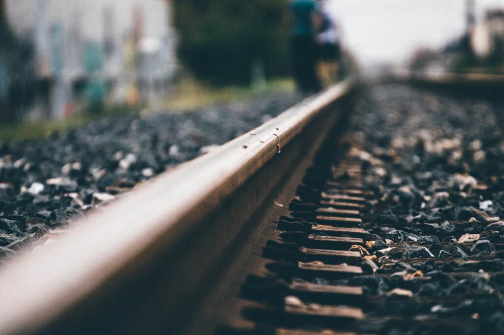 Rail road close up